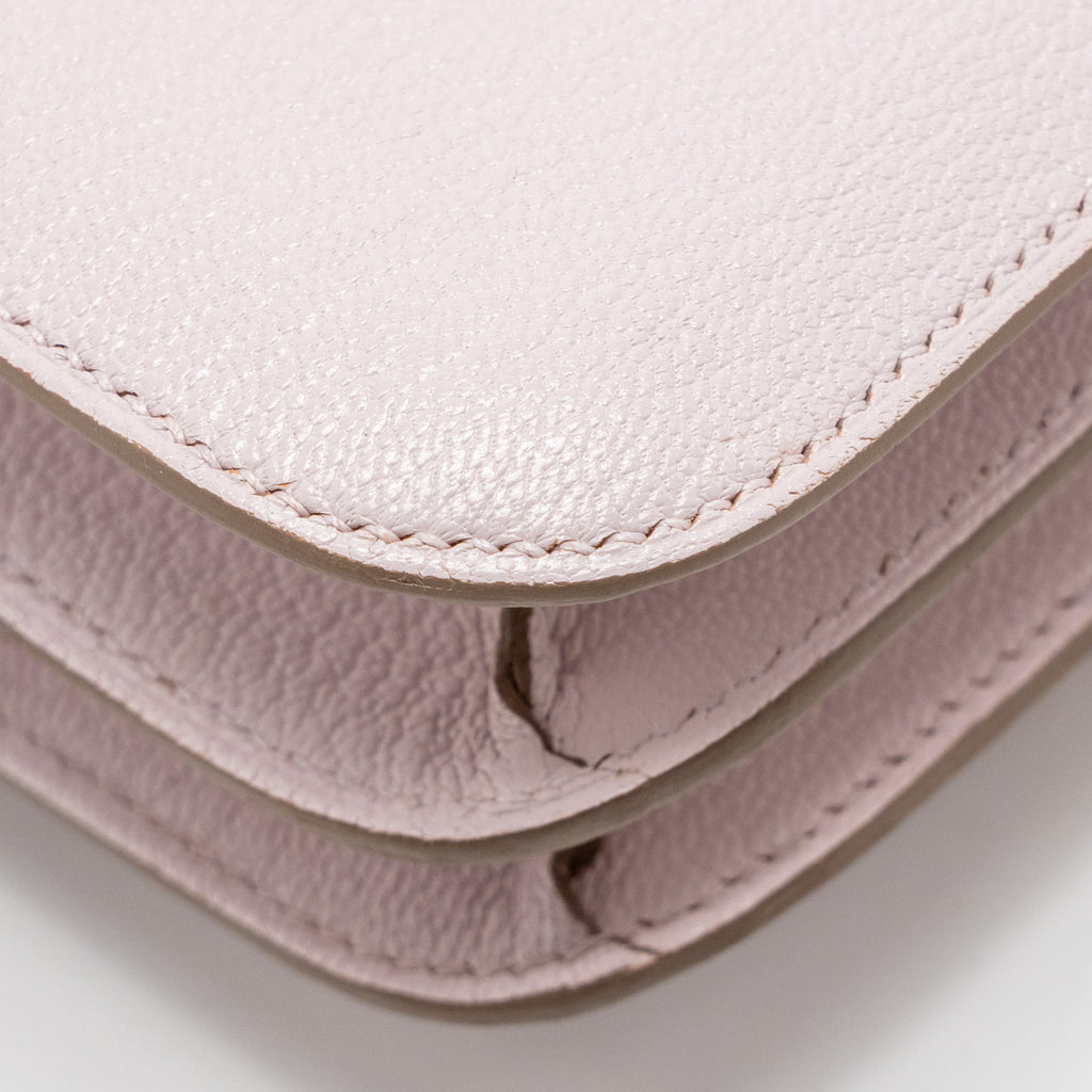 HERMES MINI CONSTANCE CHEVRE MYSORE MAUVE PALE RGHW