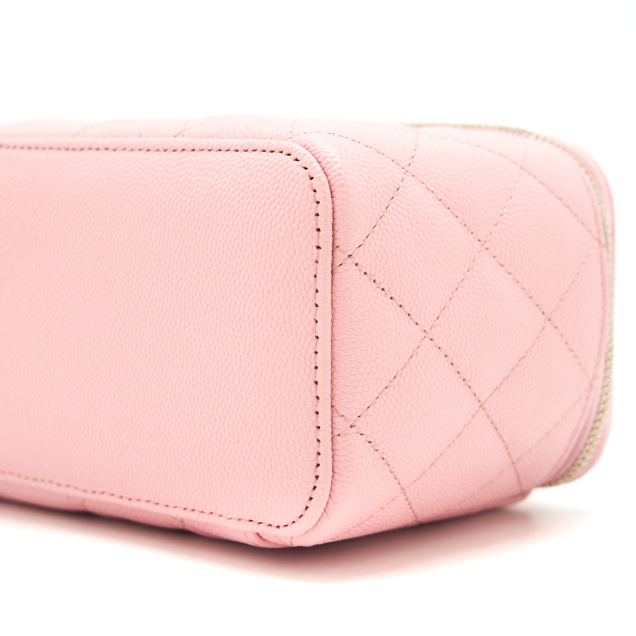CHANEL 22C LONG VANITY WITH CHAIN CAVIAR LIGHT PINK LGHW