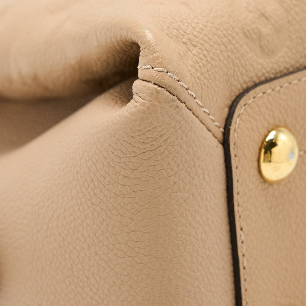 LOUIS VUITTON VOSGES MM MONOGRAM EMPREINTE DARK BEIGE GHW