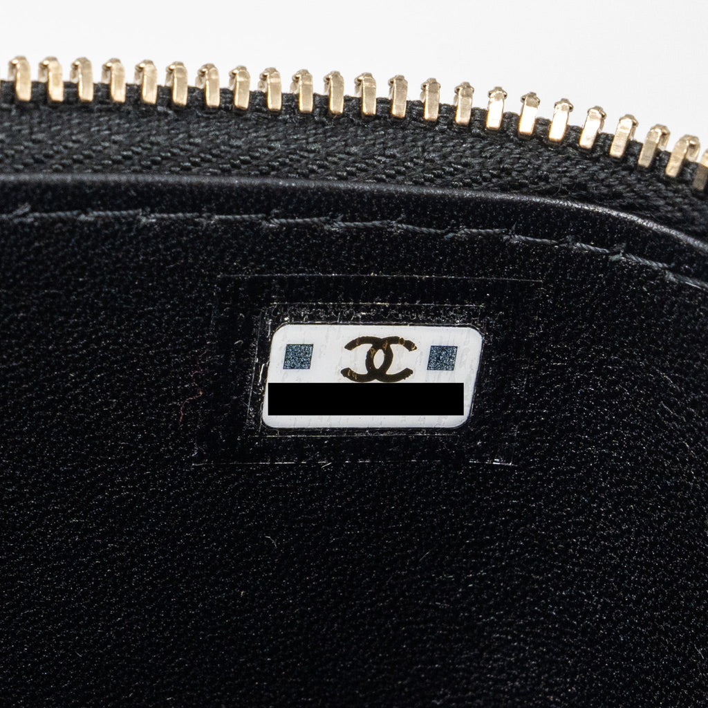 CHANEL TOP HANDLE MINI VANITY WITH CHAIN LAMBSKIN BLACK LGHW (MICROCHIP)