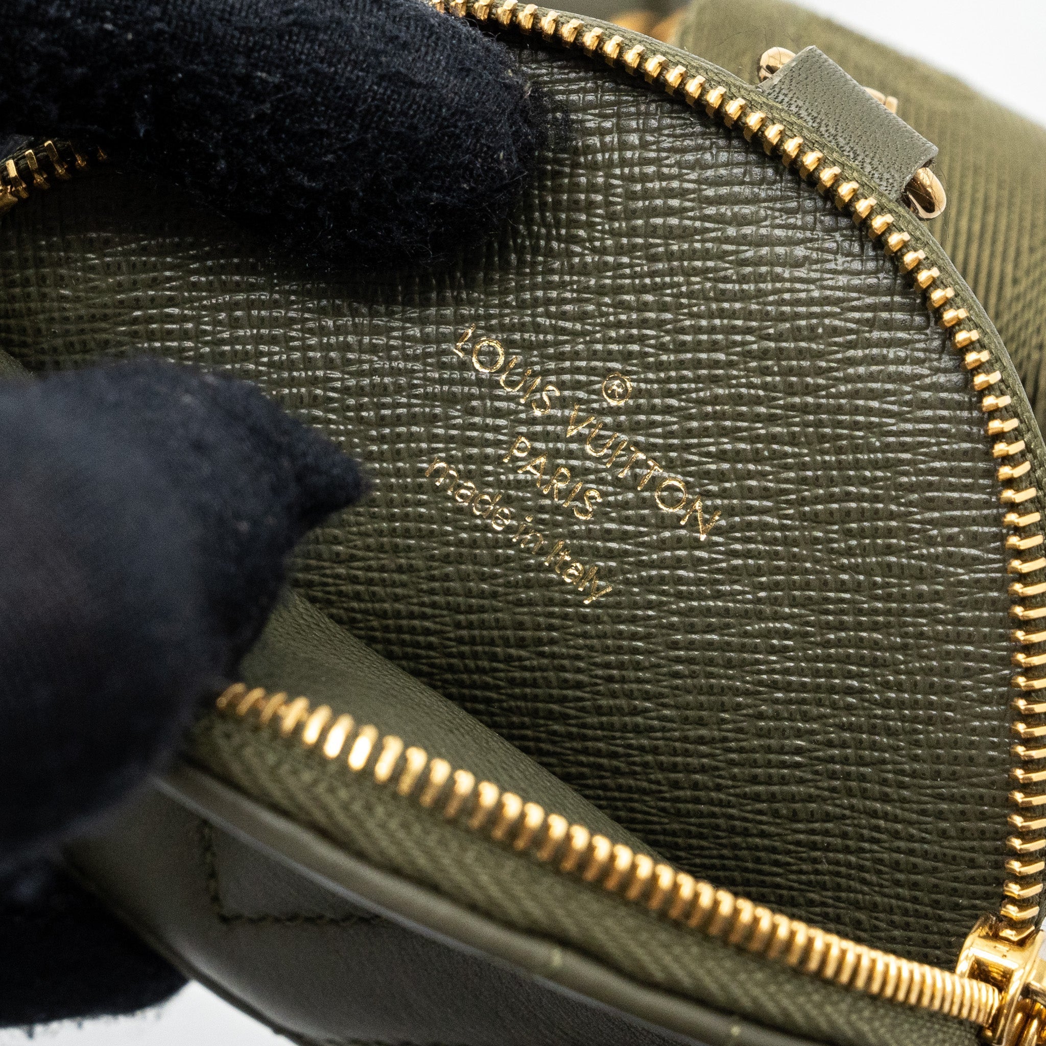 LOUIS VUITTON NEW WAVE MULTI POCHETTE CALFSKIN KAKI GREEN GHW