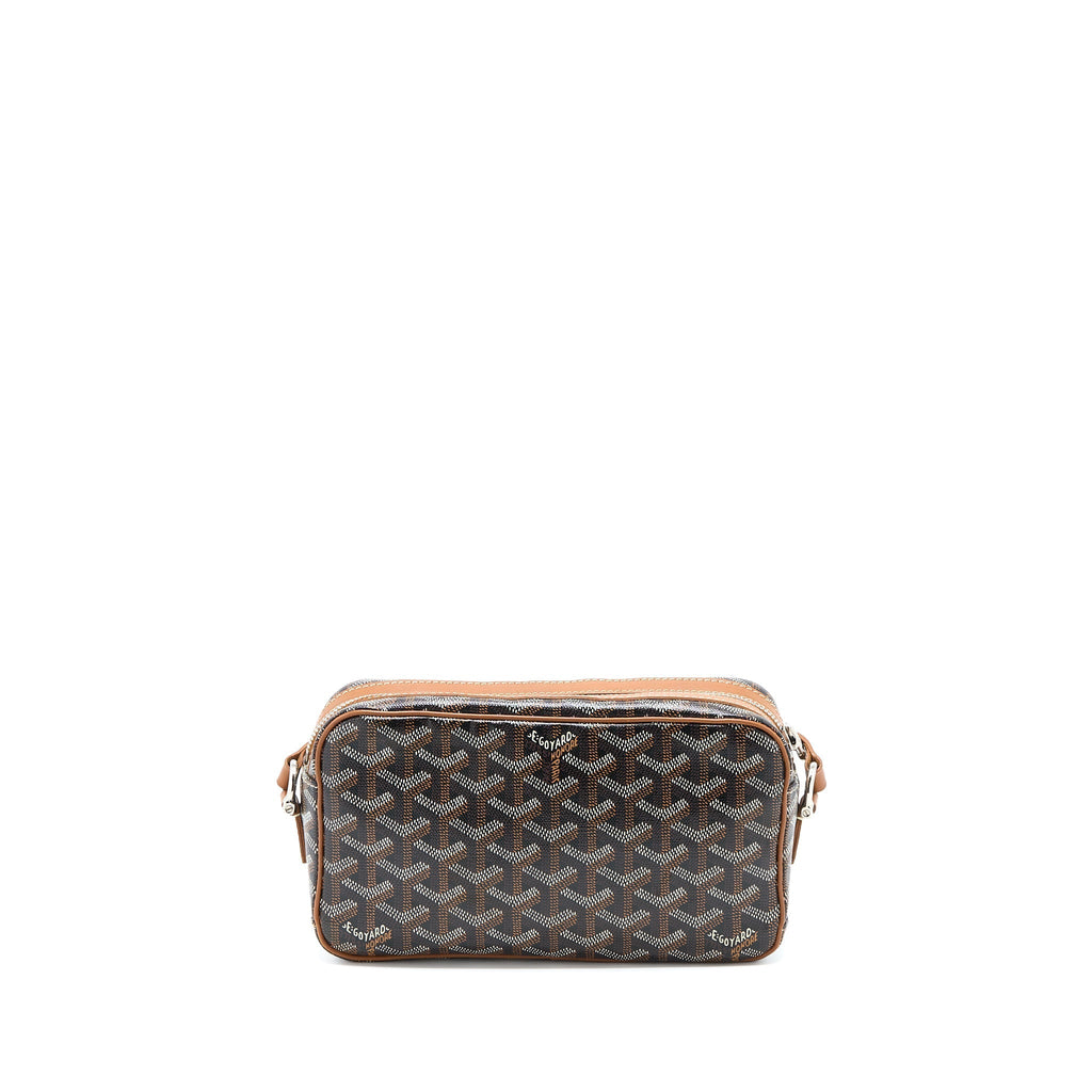 GOYARD CAP-VERT PM BAG CANVAS/ CALFSKIN BROWN/ BLACK SHW