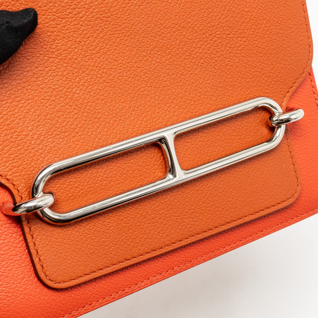HERMES MINI ROULIS EVERCOLOR BICOLOR CAPUCINE / TERRE BATTUE SHW