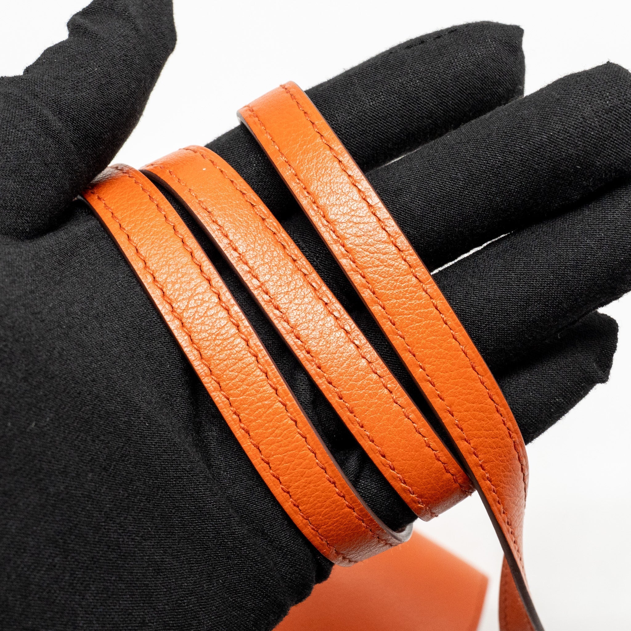 HERMES MINI ROULIS EVERCOLOR BICOLOR CAPUCINE / TERRE BATTUE SHW