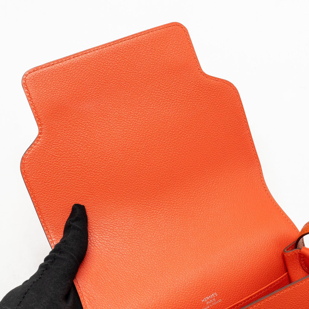 HERMES MINI ROULIS EVERCOLOR BICOLOR CAPUCINE / TERRE BATTUE SHW