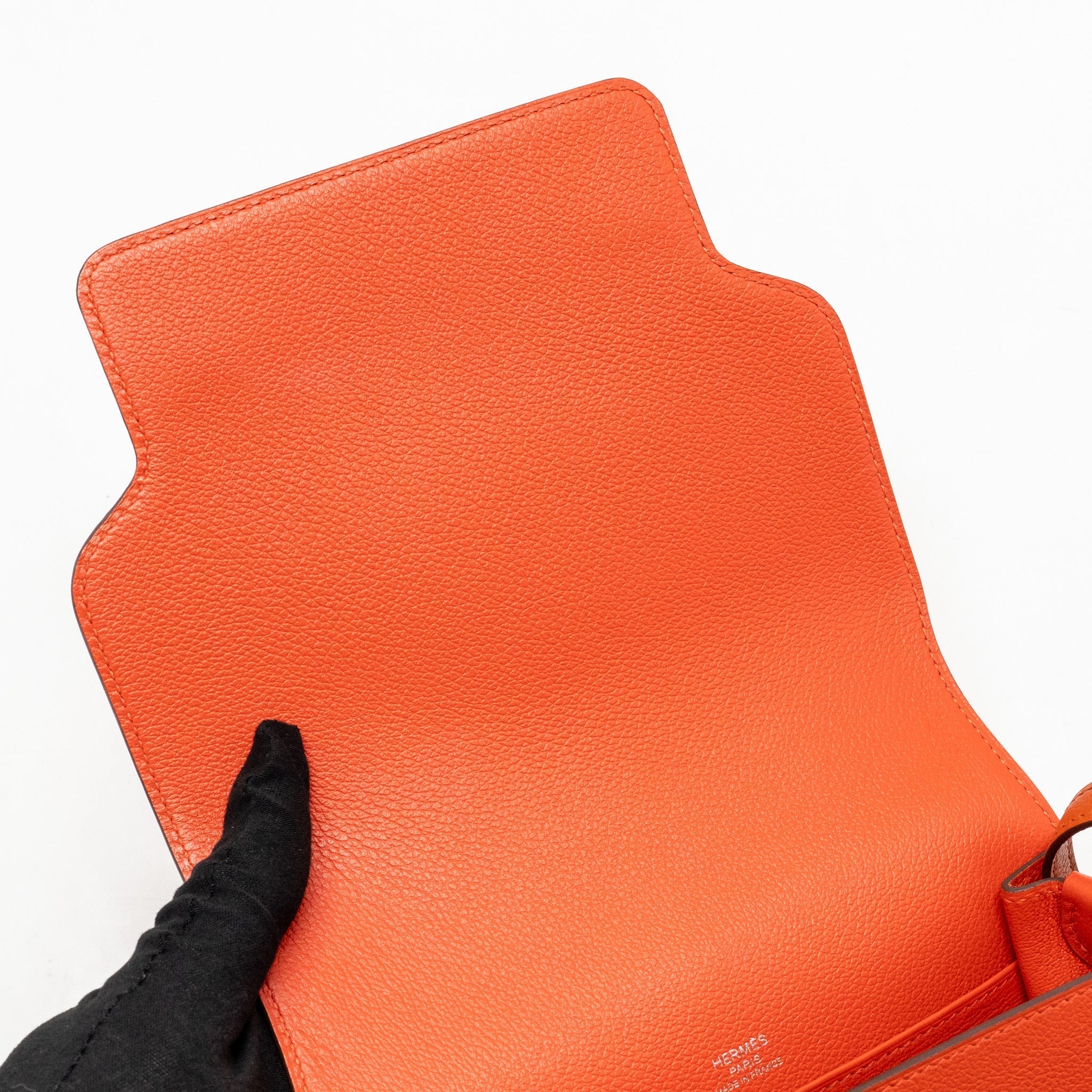 HERMES MINI ROULIS EVERCOLOR BICOLOR CAPUCINE / TERRE BATTUE SHW
