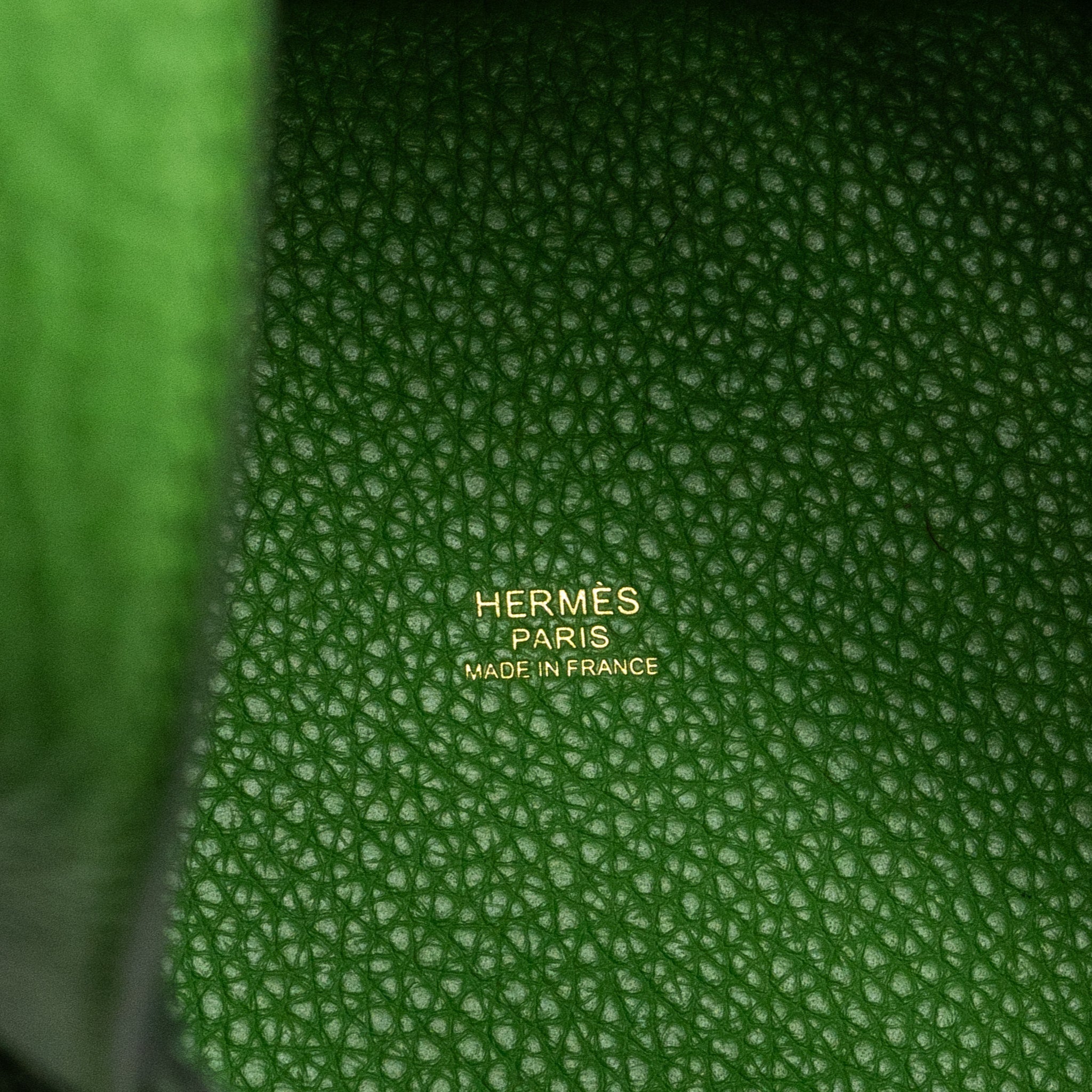 HERMES PICOTIN 18 LOCK BAG CLEMENCE VERT YUCCA GHW