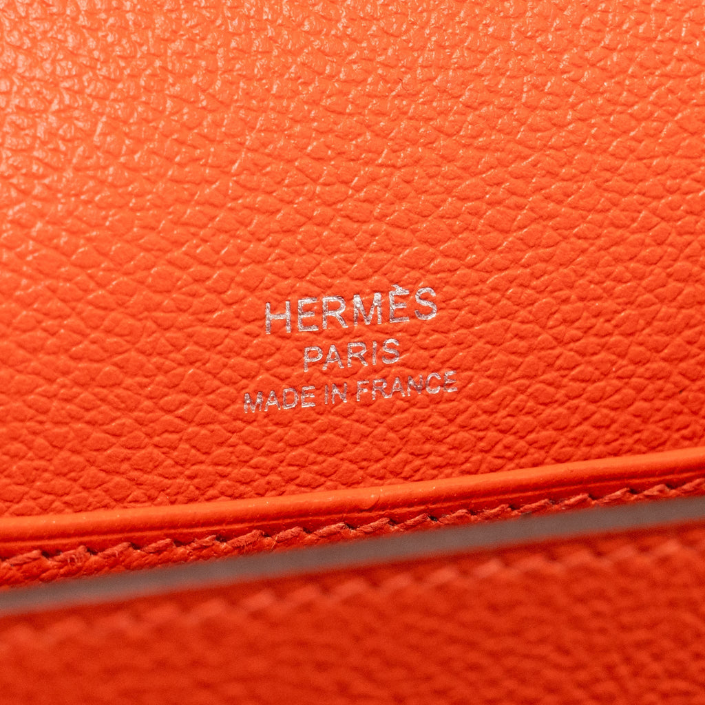 HERMES MINI ROULIS EVERCOLOR BICOLOR CAPUCINE / TERRE BATTUE SHW