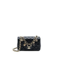 CHANEL MINI RECTANGULAR WITH COCO BAG CHARM LIMITED EDITION LAMBSKIN BLACK LGHW