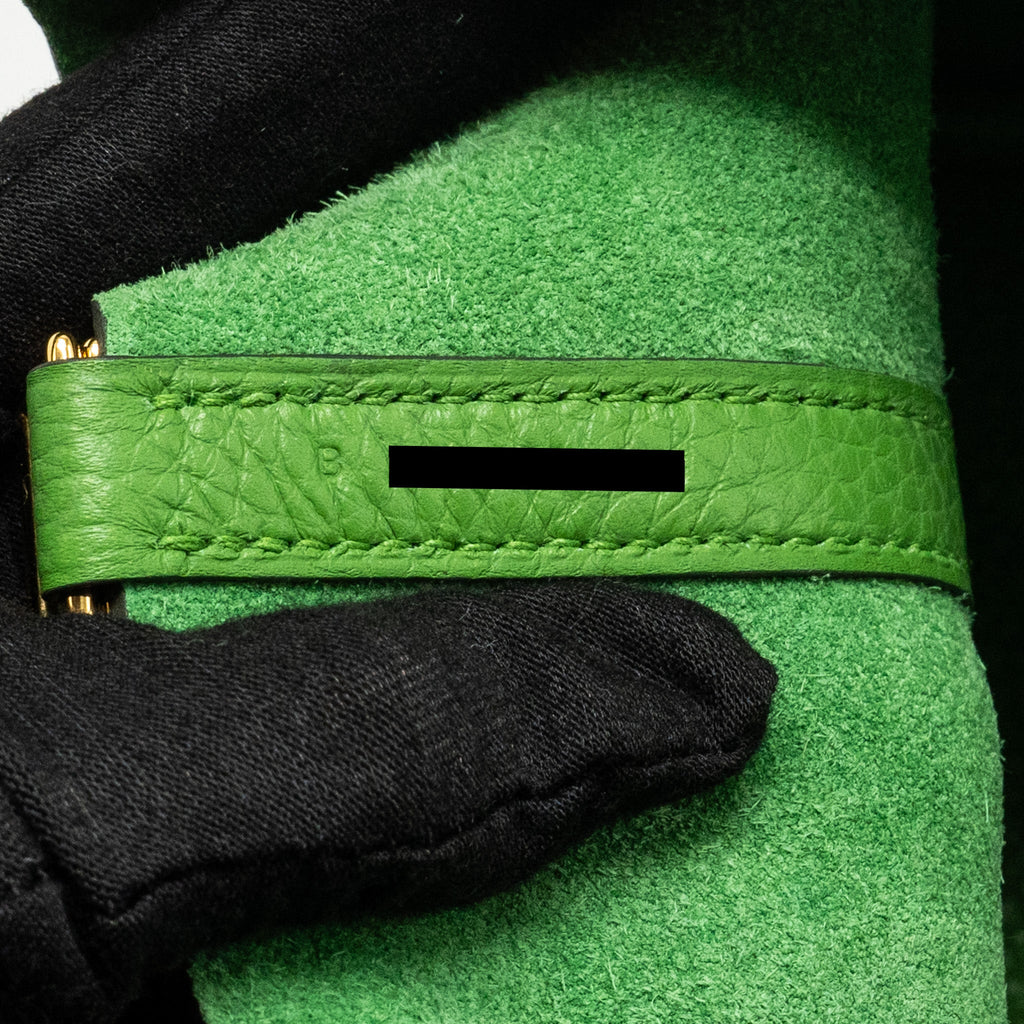 HERMES PICOTIN 18 LOCK BAG CLEMENCE VERT YUCCA GHW