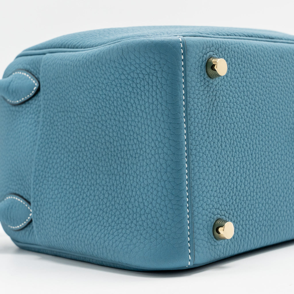 HERMES LINDY 26 CLEMENCE NEW BLUE JEAN GHW