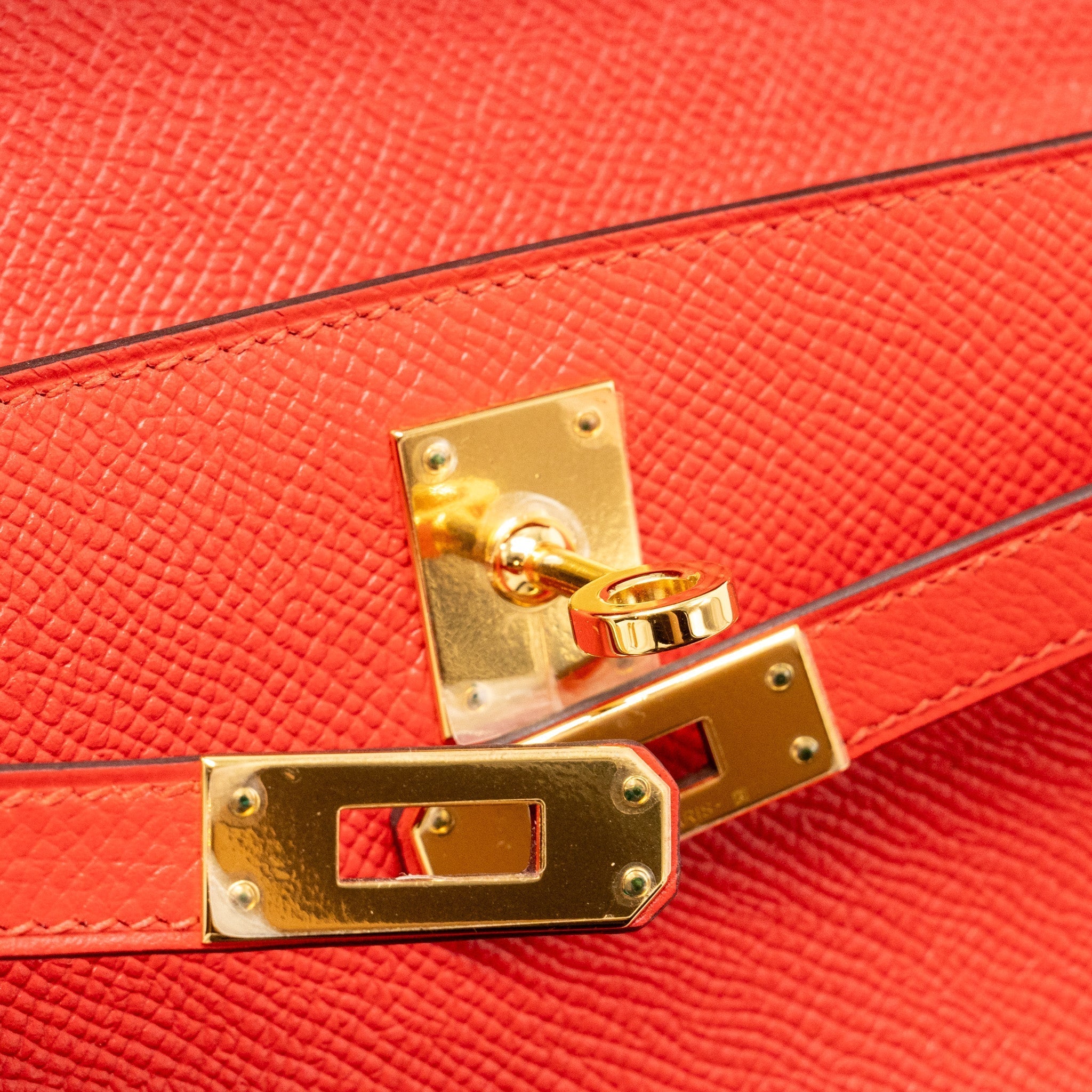 HERMES KELLY POCHETTE EPSOM Q5 ROUGE CASAQUE GHW