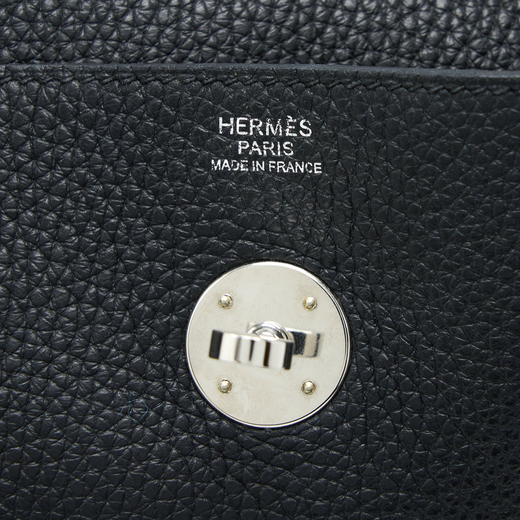Hermes Lindy 30 Clemence Black/Toffee SHW