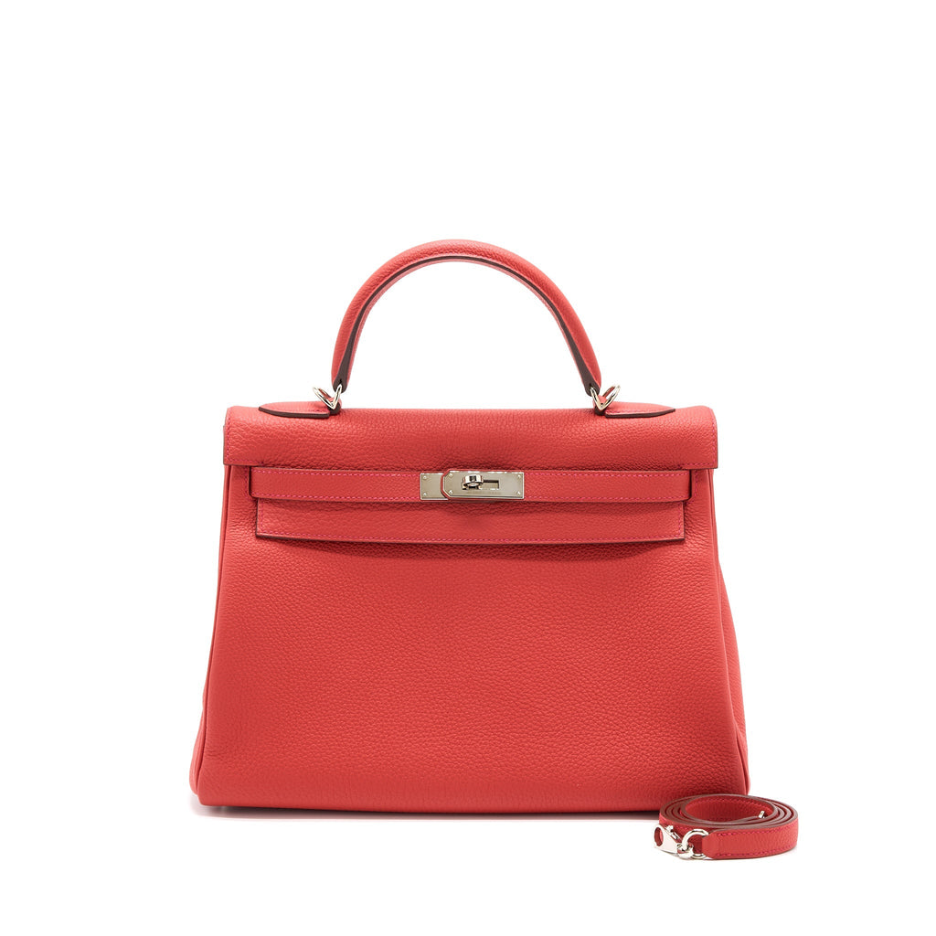 HERMES KELLY 32 TOGO D5 GERANIUM SHW
