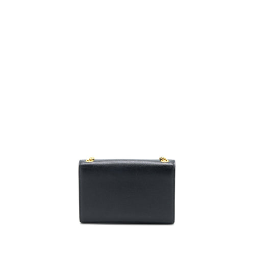 SAINT LAURENT SMALL KATE BAG GRAINED CALFSKIN BLACK GHW