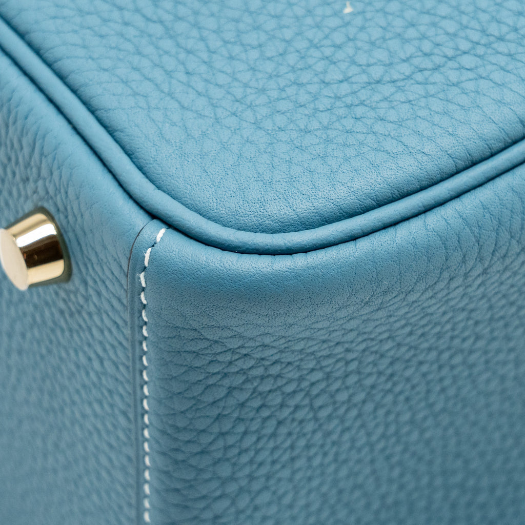 HERMES LINDY 26 CLEMENCE NEW BLUE JEAN GHW