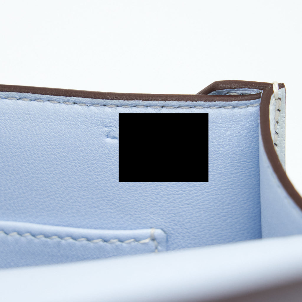 Hermes Mini Verrou Bag Chèvre Mysore T0 Bleu Brume SHW