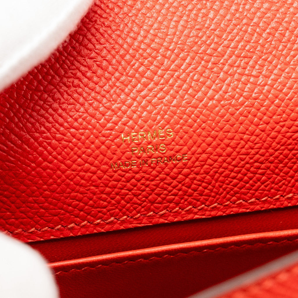 HERMES KELLY POCHETTE EPSOM Q5 ROUGE CASAQUE GHW