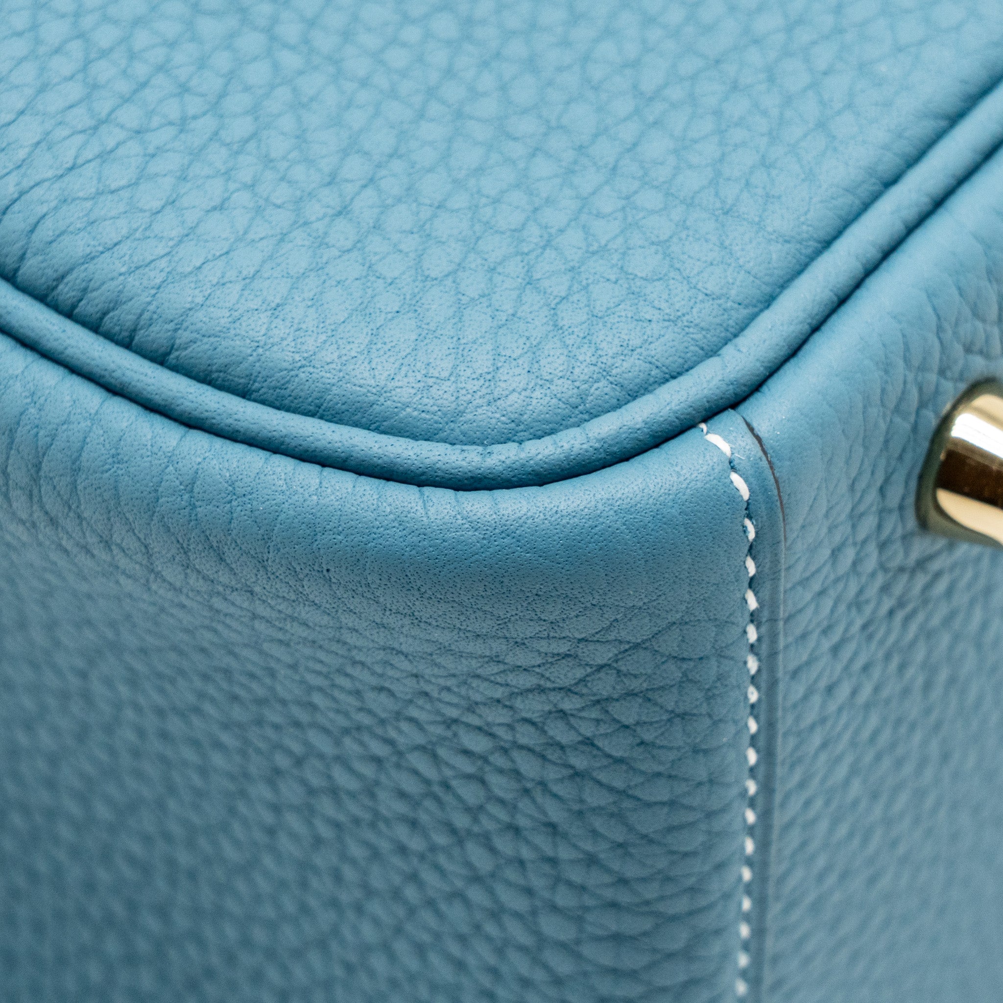 HERMES LINDY 26 CLEMENCE NEW BLUE JEAN GHW