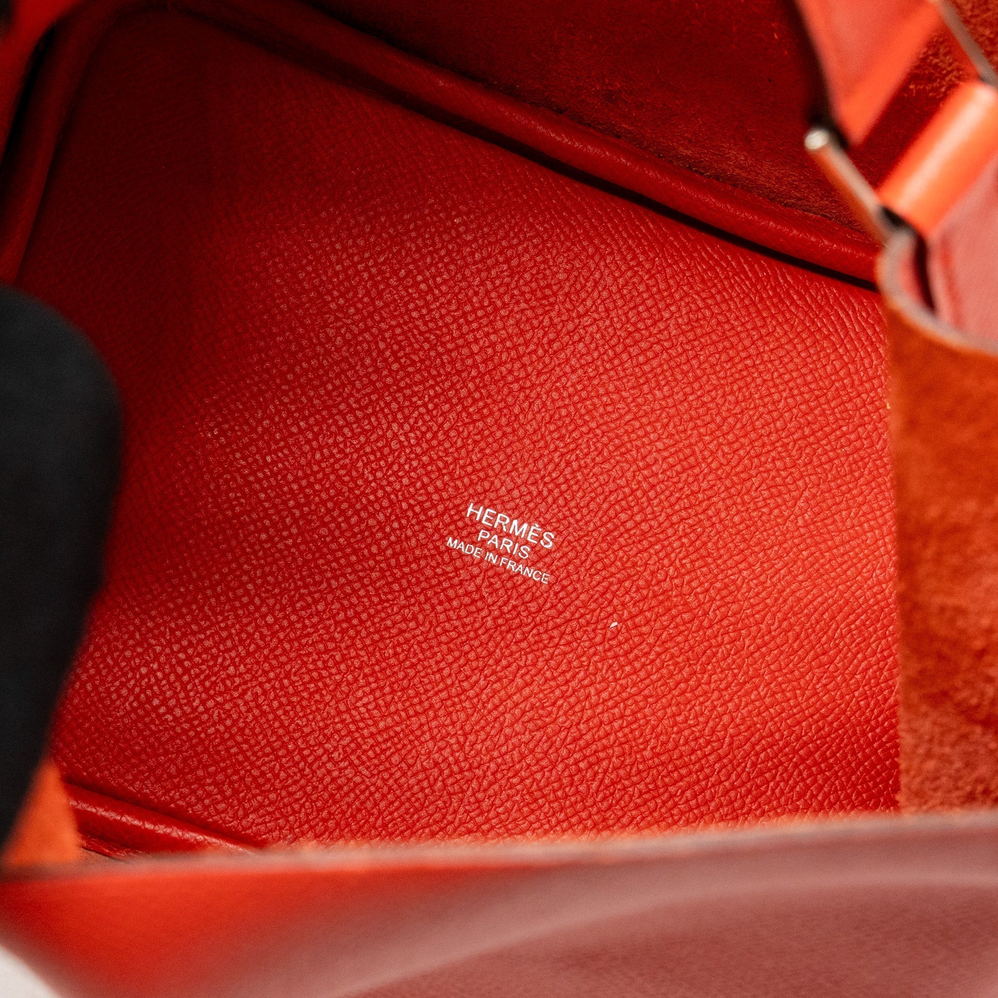 HERMES PICOTIN 18 LOCK BAG EPSOM RED WITH MULTICOLOUR HANDLE SHW