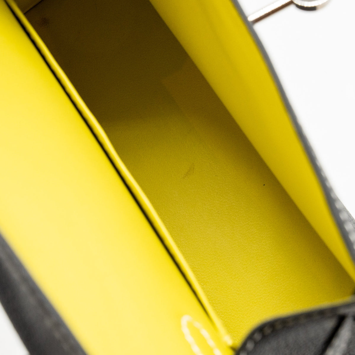 Hermes Mini Kelly II Special Order Chèvre Mysore Black/Lime SHW