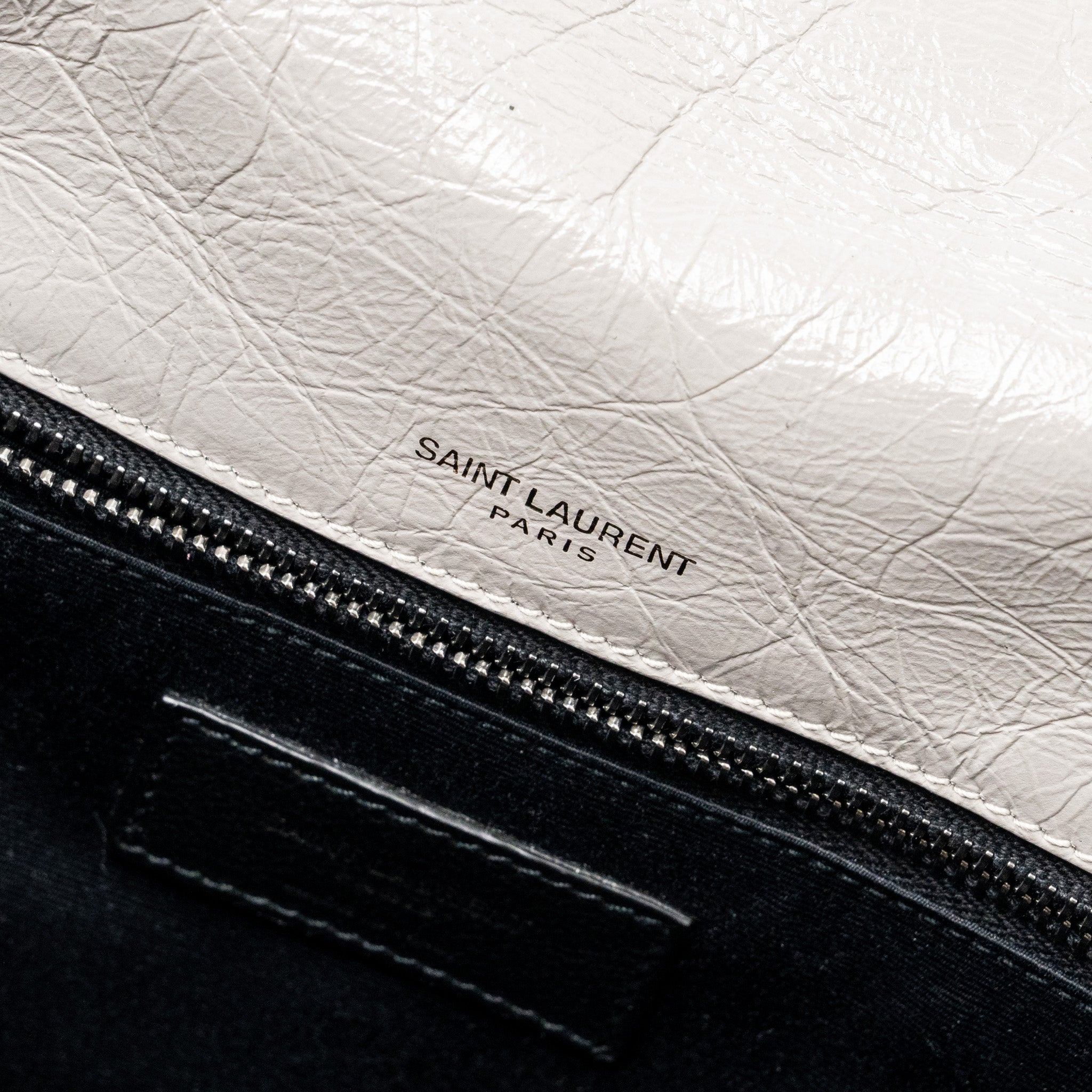 SAINT LAURENT MEDIUM NIKI BAG CALFSKIN GREY RUTHENIUM HARDWARE