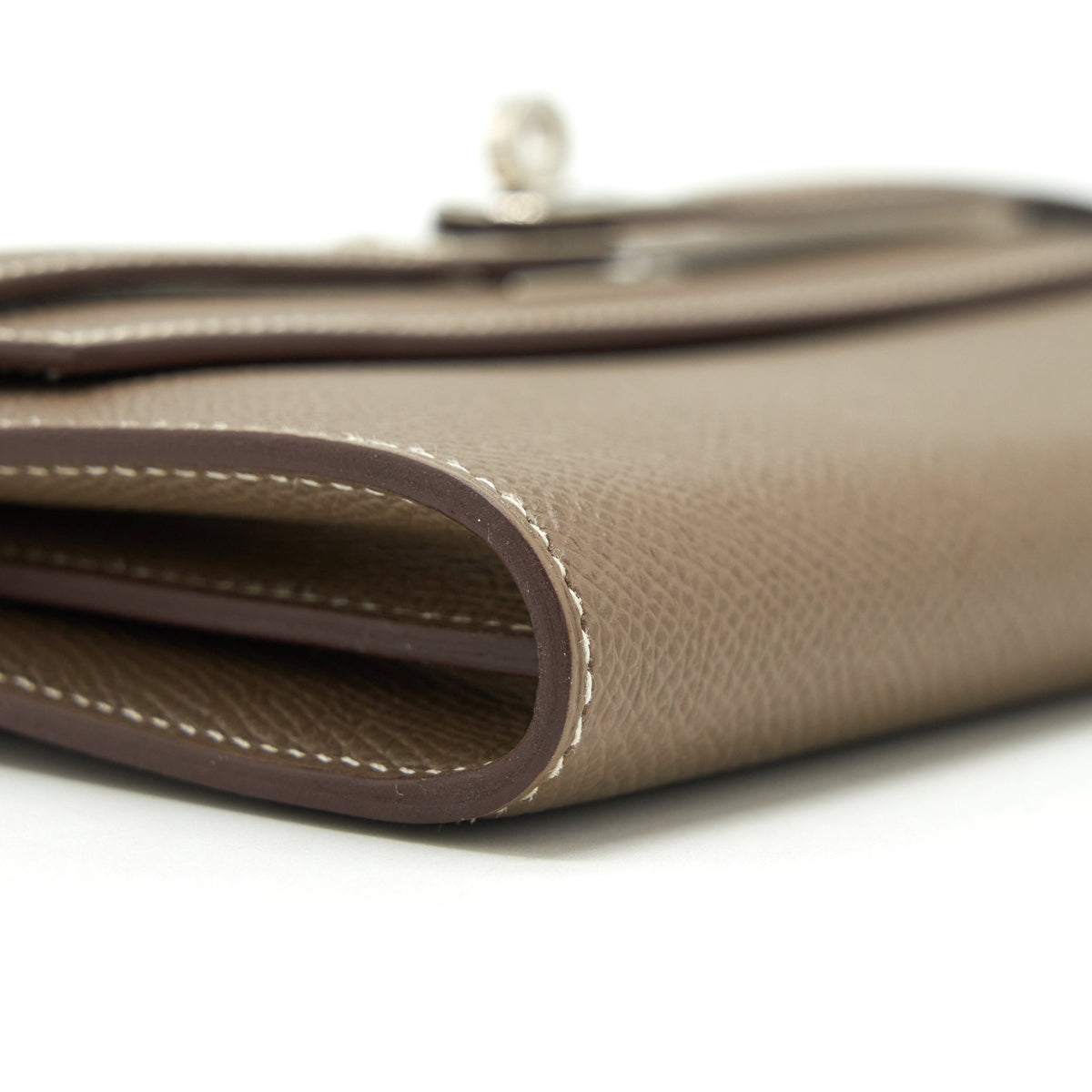 Hermes Classic Kelly Long Wallet Epsom Etoupe SHW