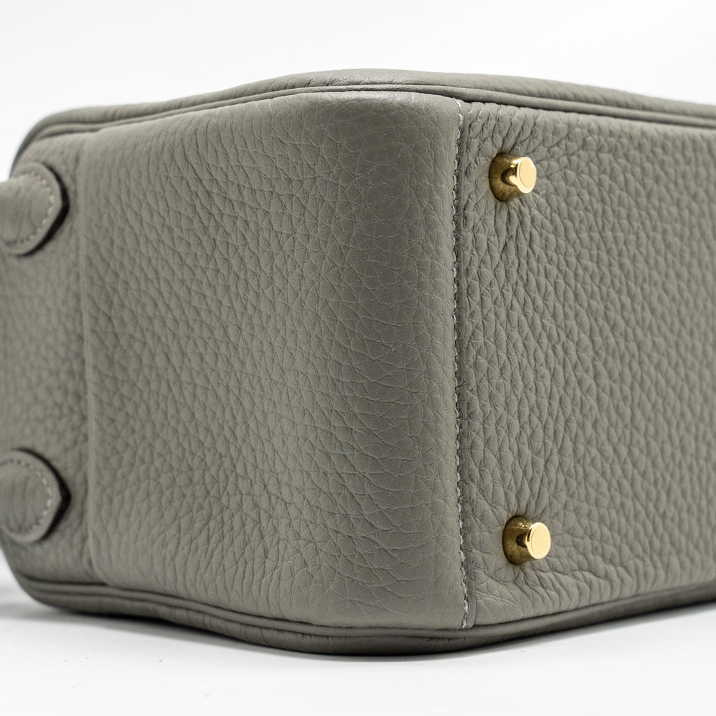 HERMES MINI LINDY CLEMENCE GRIS MEYER GHW