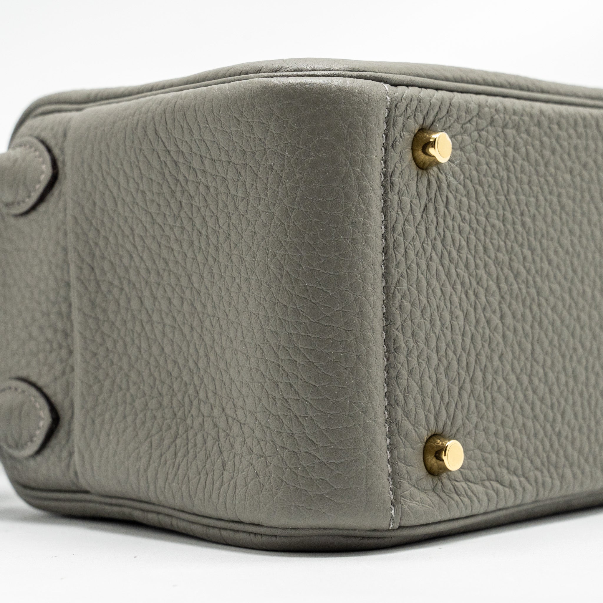 HERMES MINI LINDY CLEMENCE GRIS MEYER GHW