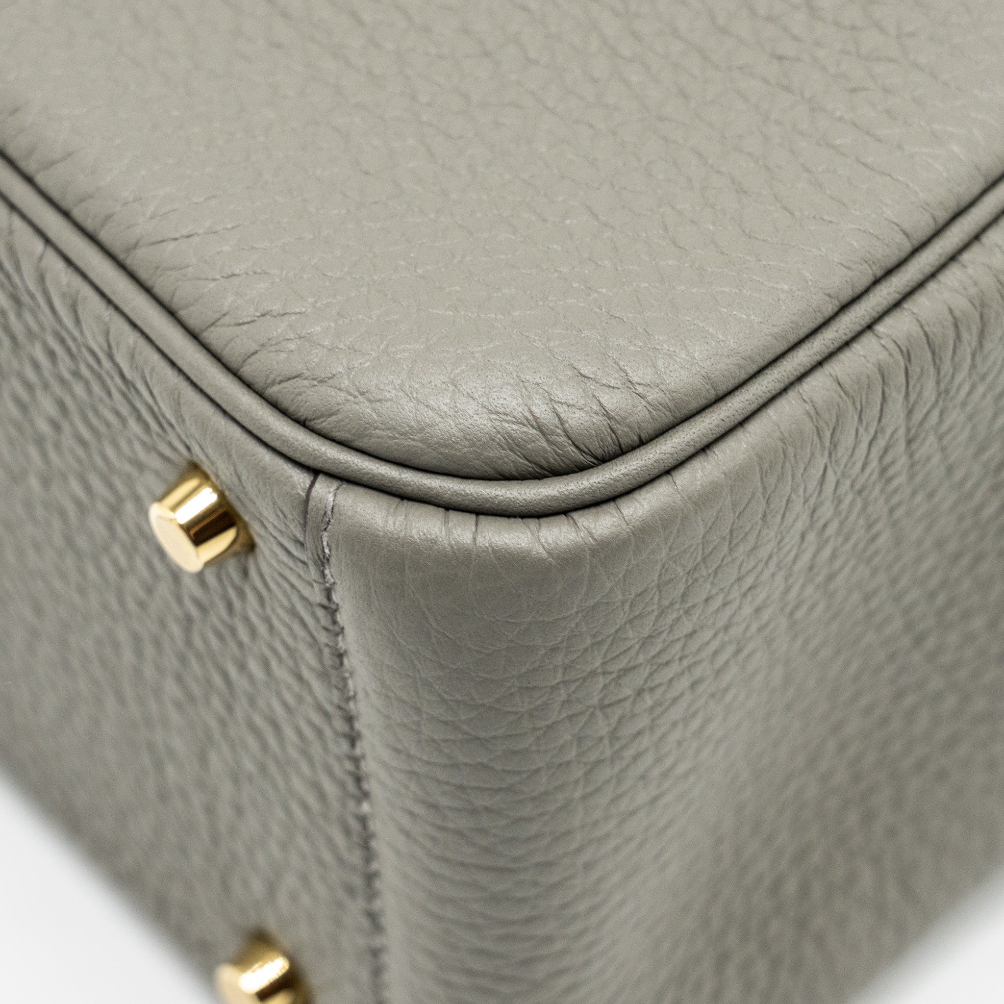 HERMES MINI LINDY CLEMENCE GRIS MEYER GHW