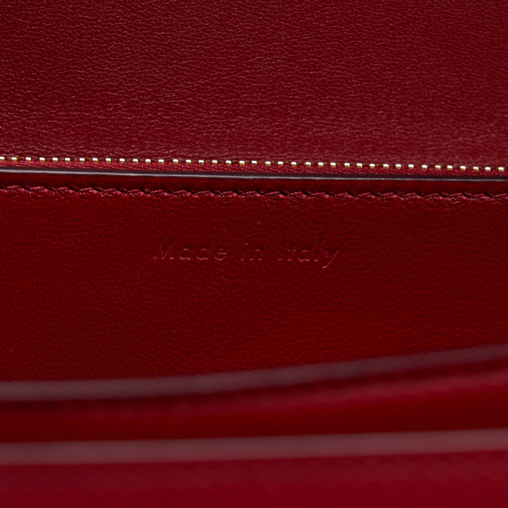 CELINE MEDIUM CLASSIC BOX BAG CALFSKIN RED GHW