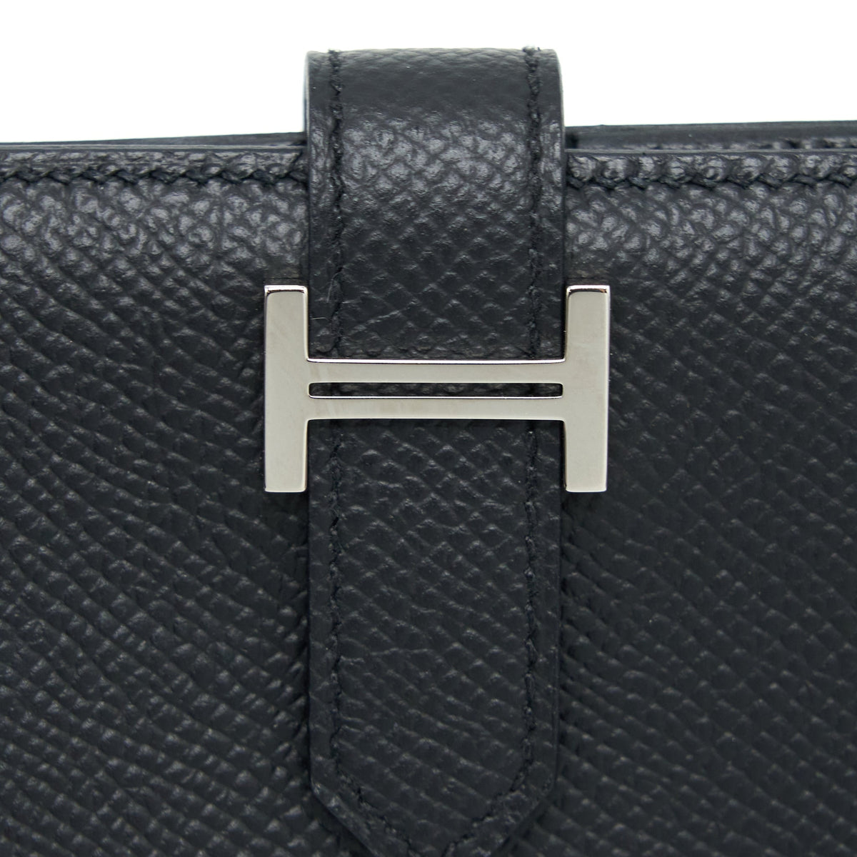 Hermes Bearn Compact Wallet Epsom Black SHW
