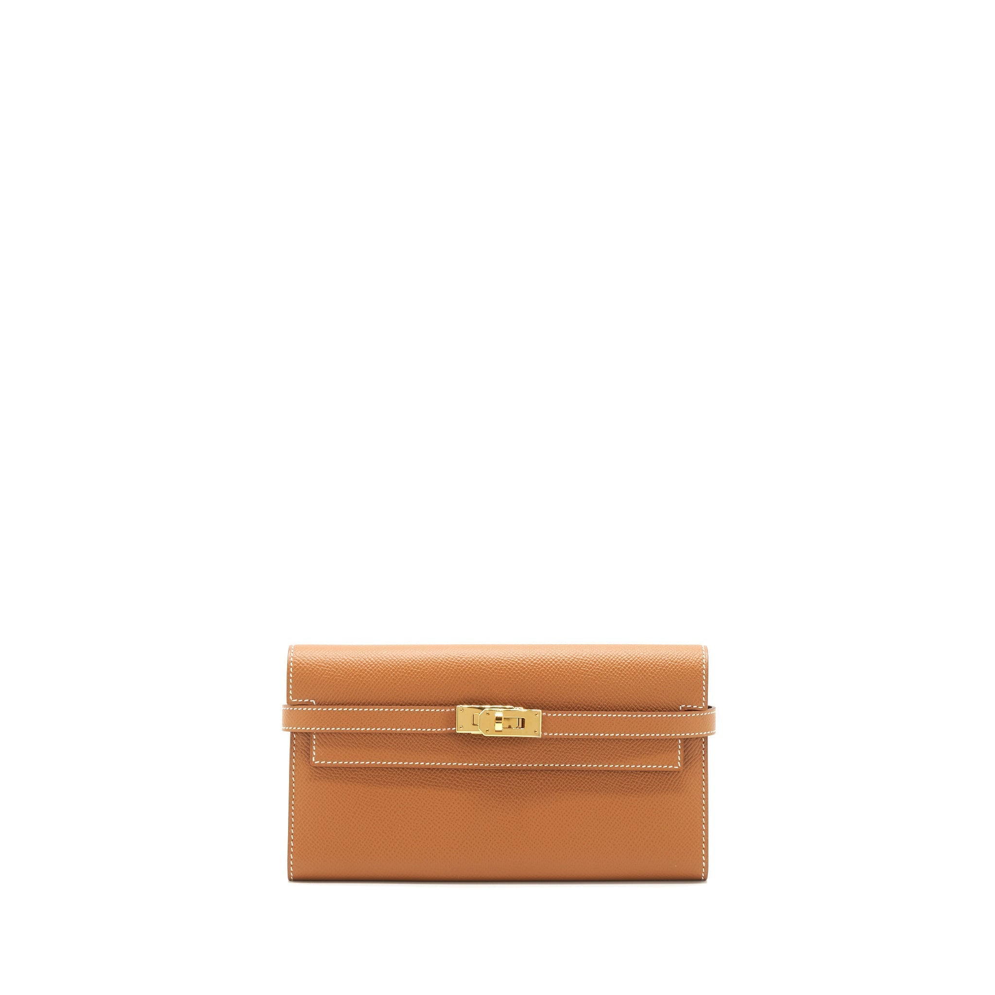 HERMES KELLY LONG WALLET GOLD GHW