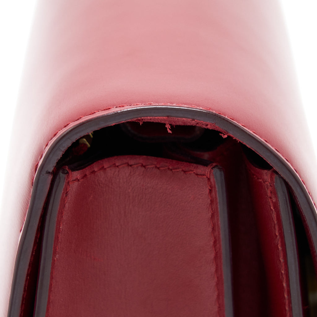 CELINE MEDIUM CLASSIC BOX BAG CALFSKIN RED GHW