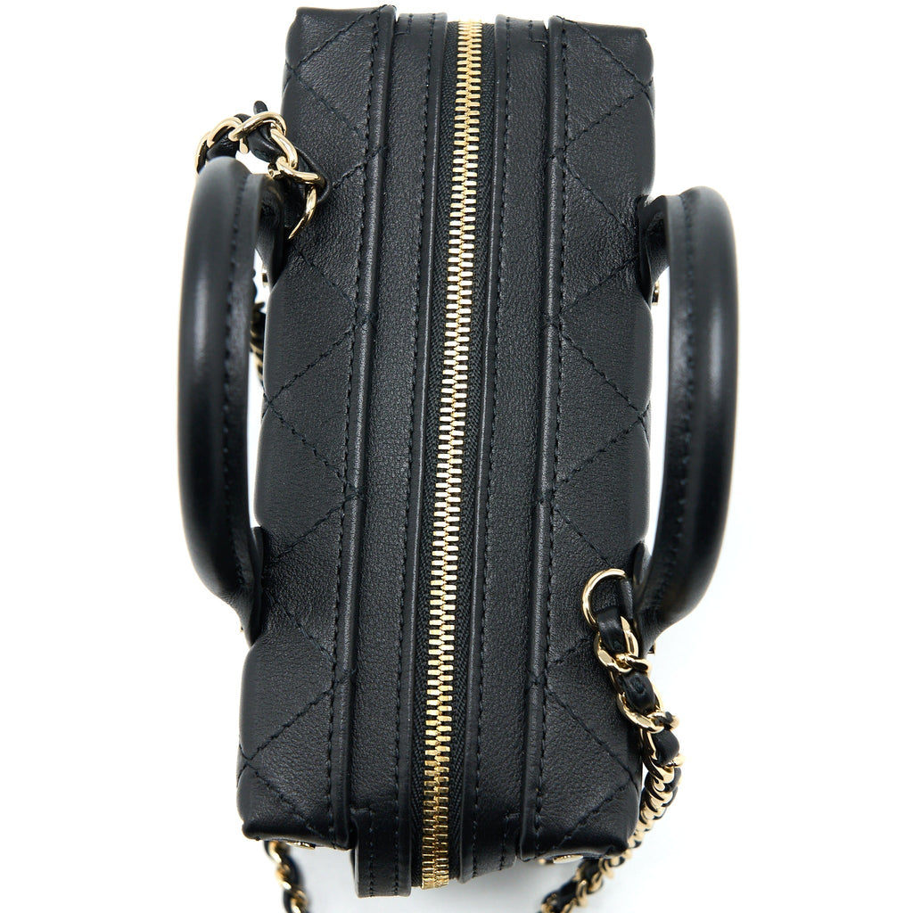 CHANEL 22B SMALL VANITY CASE CALFSKIN BLACK GHW (MICROCHIP)