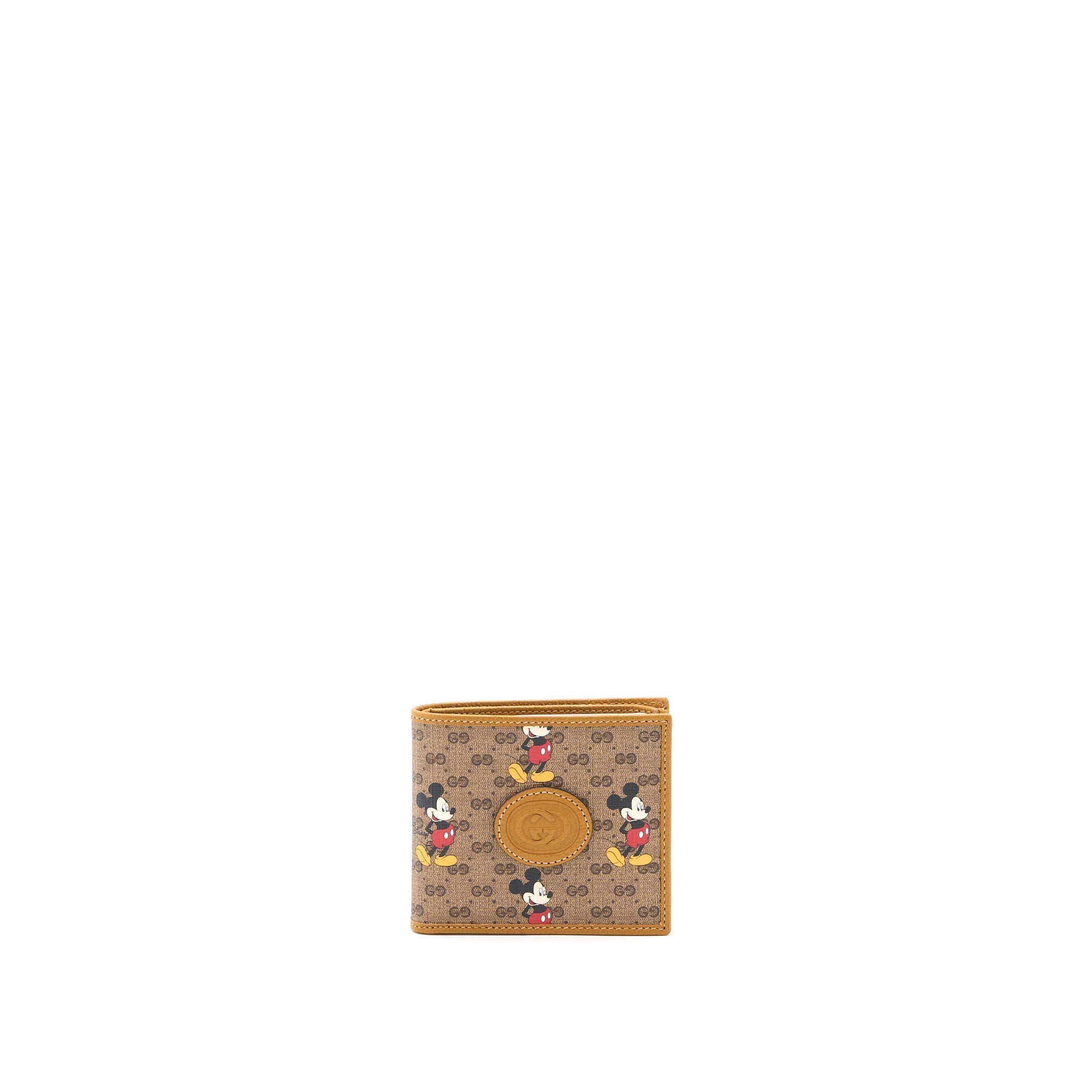 GUCCI X DISNEY MICKEY MOUSE WALLET MINI GG SUPREME BEIGE