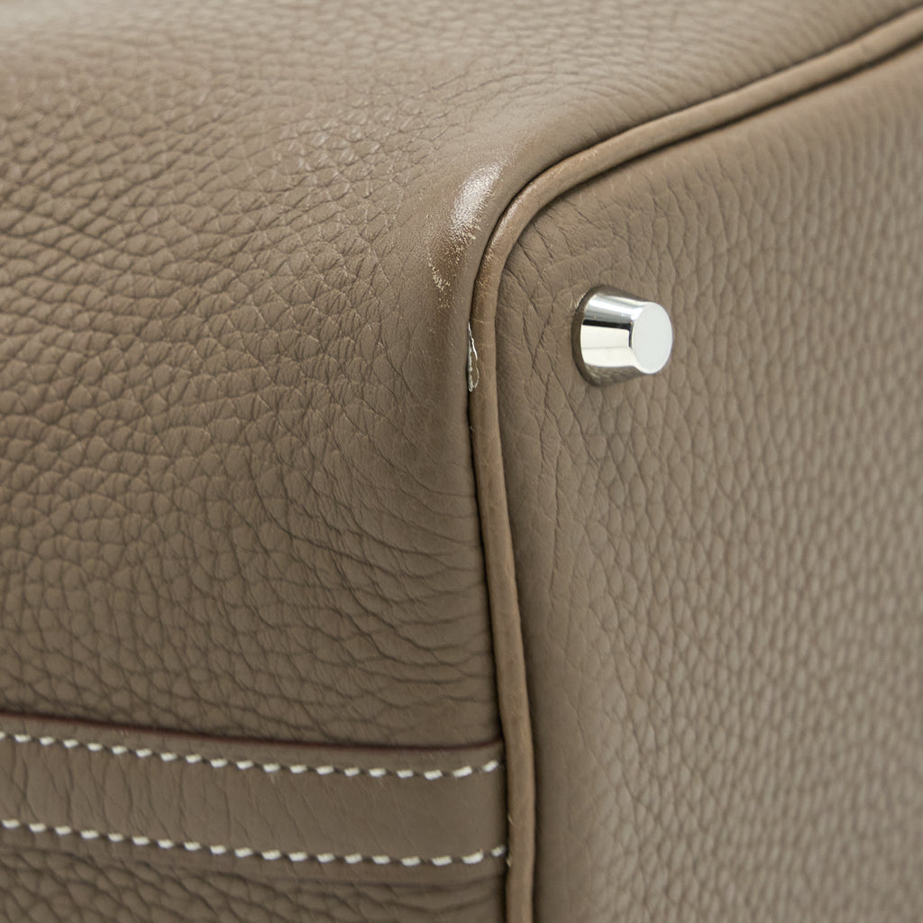 Hermes Picotin 18 Lock Bag Clemence Etoupe SHW