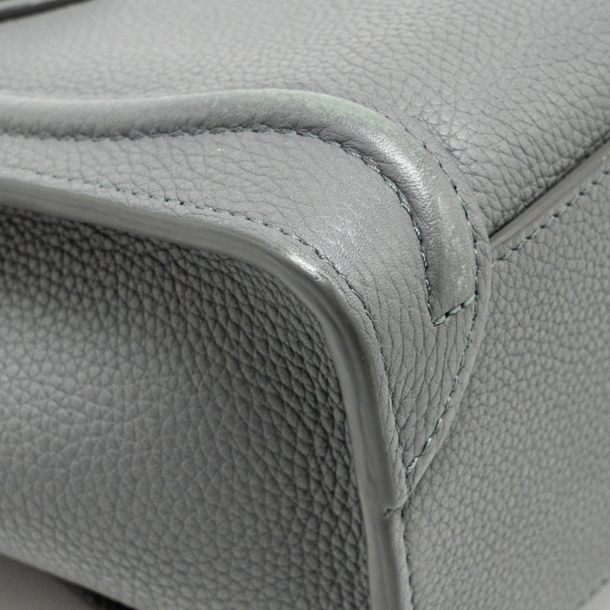 Celine Nano Luggage Bag Calfskin Grey GHW
