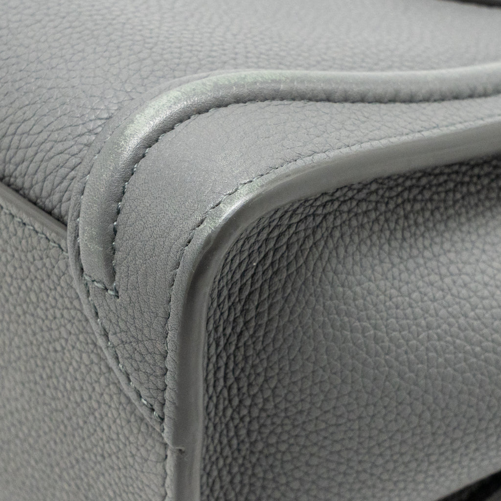 Celine Nano Luggage Bag Calfskin Grey GHW