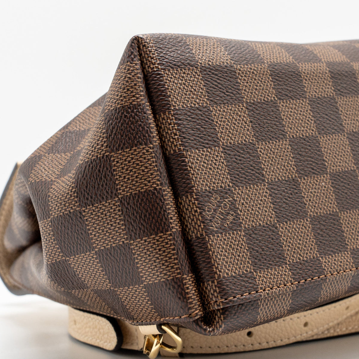 LOUIS VUITTON CLAPTON BACKPACK DAMIER EBENE CANVAS/LEATHER LIGHT PINK GHW