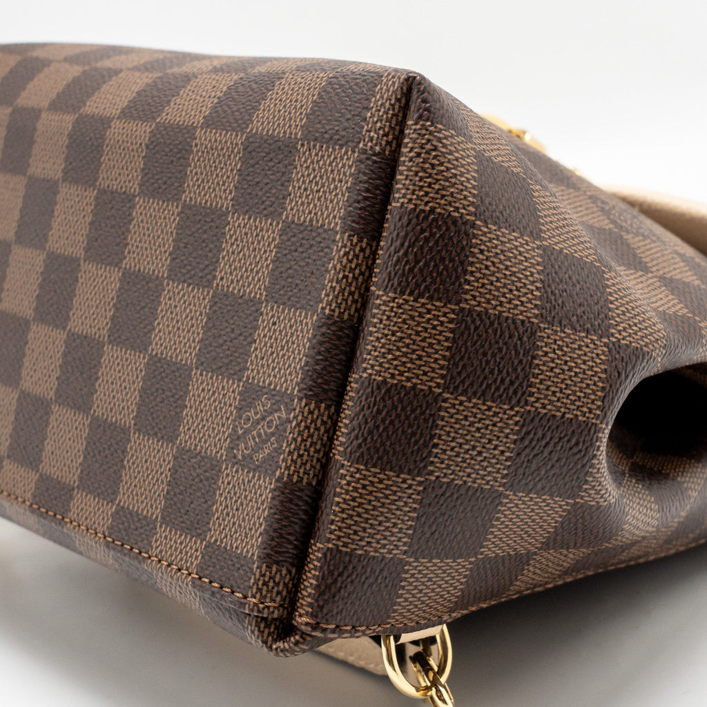 LOUIS VUITTON CLAPTON BACKPACK DAMIER EBENE CANVAS/LEATHER LIGHT PINK GHW