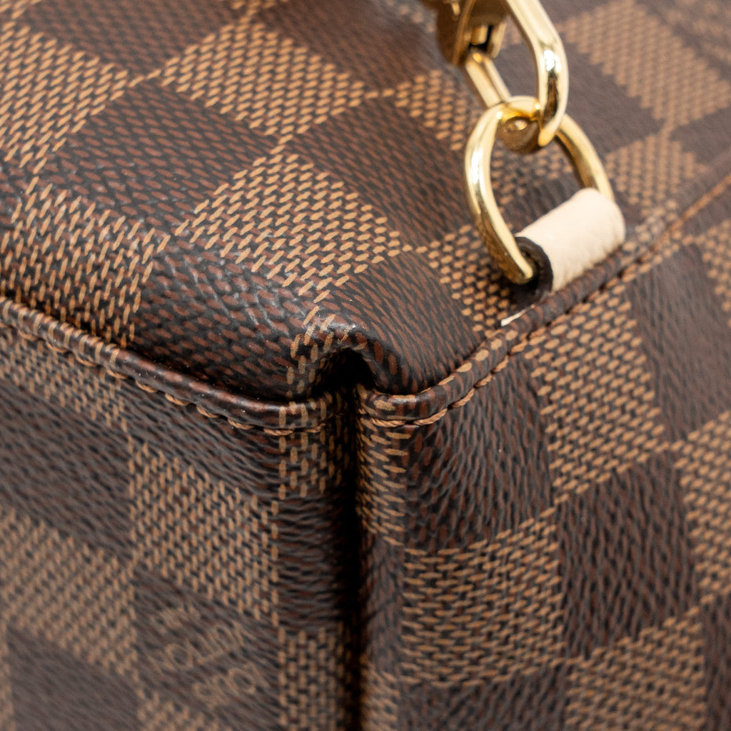 LOUIS VUITTON CLAPTON BACKPACK DAMIER EBENE CANVAS/LEATHER LIGHT PINK GHW