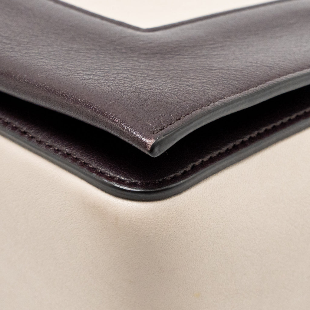 Celine Medium Frame Bag Calfskin Violet/Beige GHW
