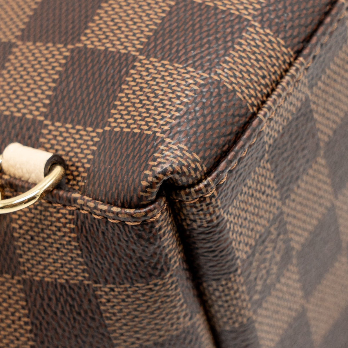 LOUIS VUITTON CLAPTON BACKPACK DAMIER EBENE CANVAS/LEATHER LIGHT PINK GHW