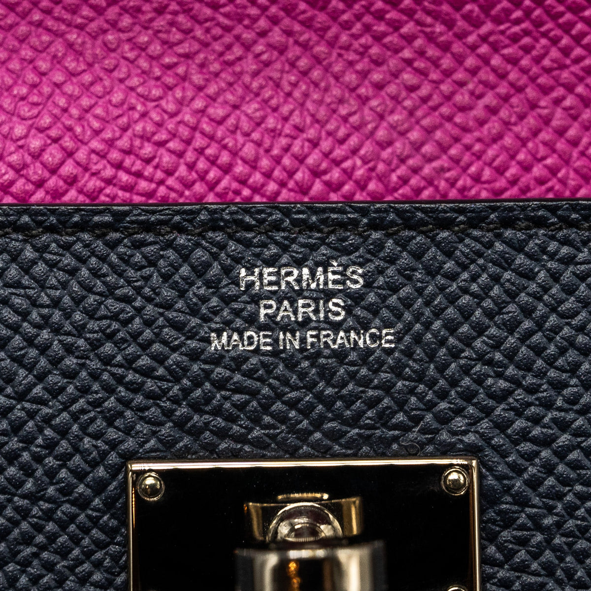 Hermes Kelly Long Wallet Epsom Blue Nuit/ Purple SHW