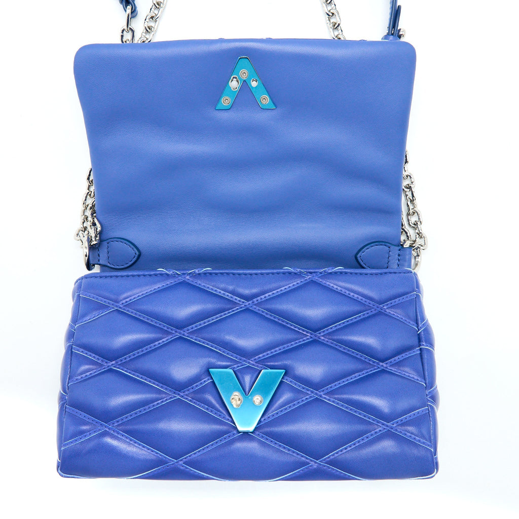 LOUIS VUITTON GO-14 MALLETAGE PM LAMBSKIN BLUE SHW