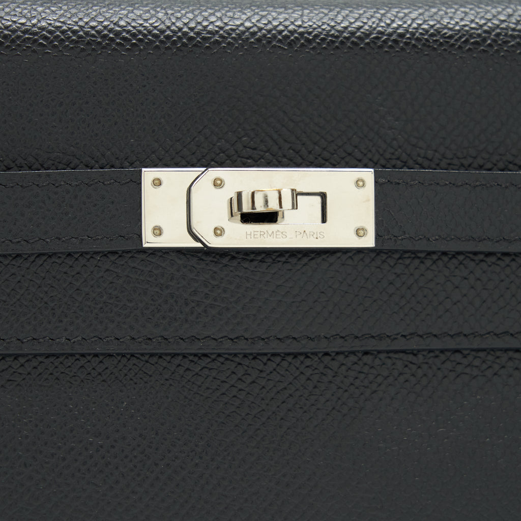 Hermes Kelly Long Wallet Epsom Black SHW