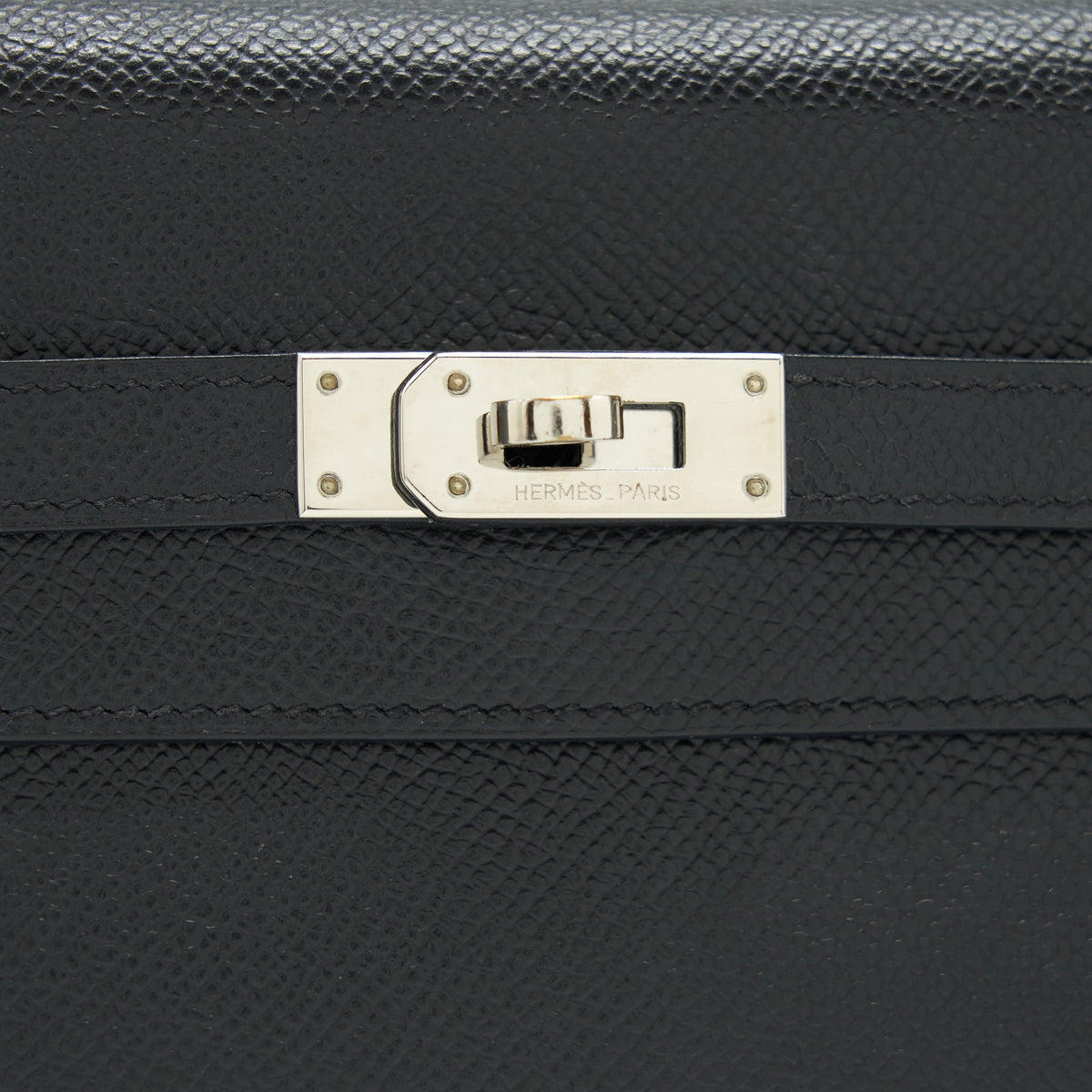 Hermes Kelly Long Wallet Epsom Black SHW