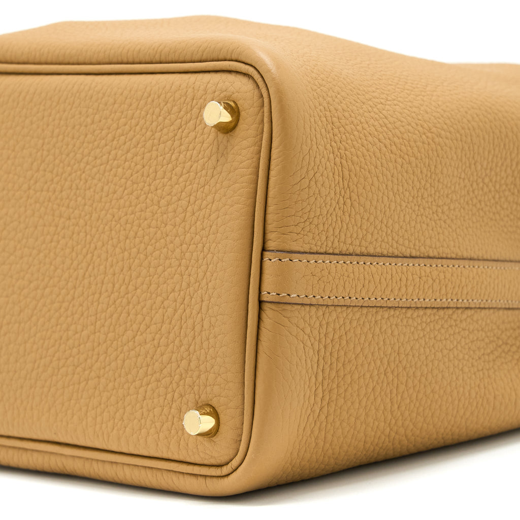 HERMES PICOTIN 18 LOCK BAG CLEMENCE BISCUIT GHW