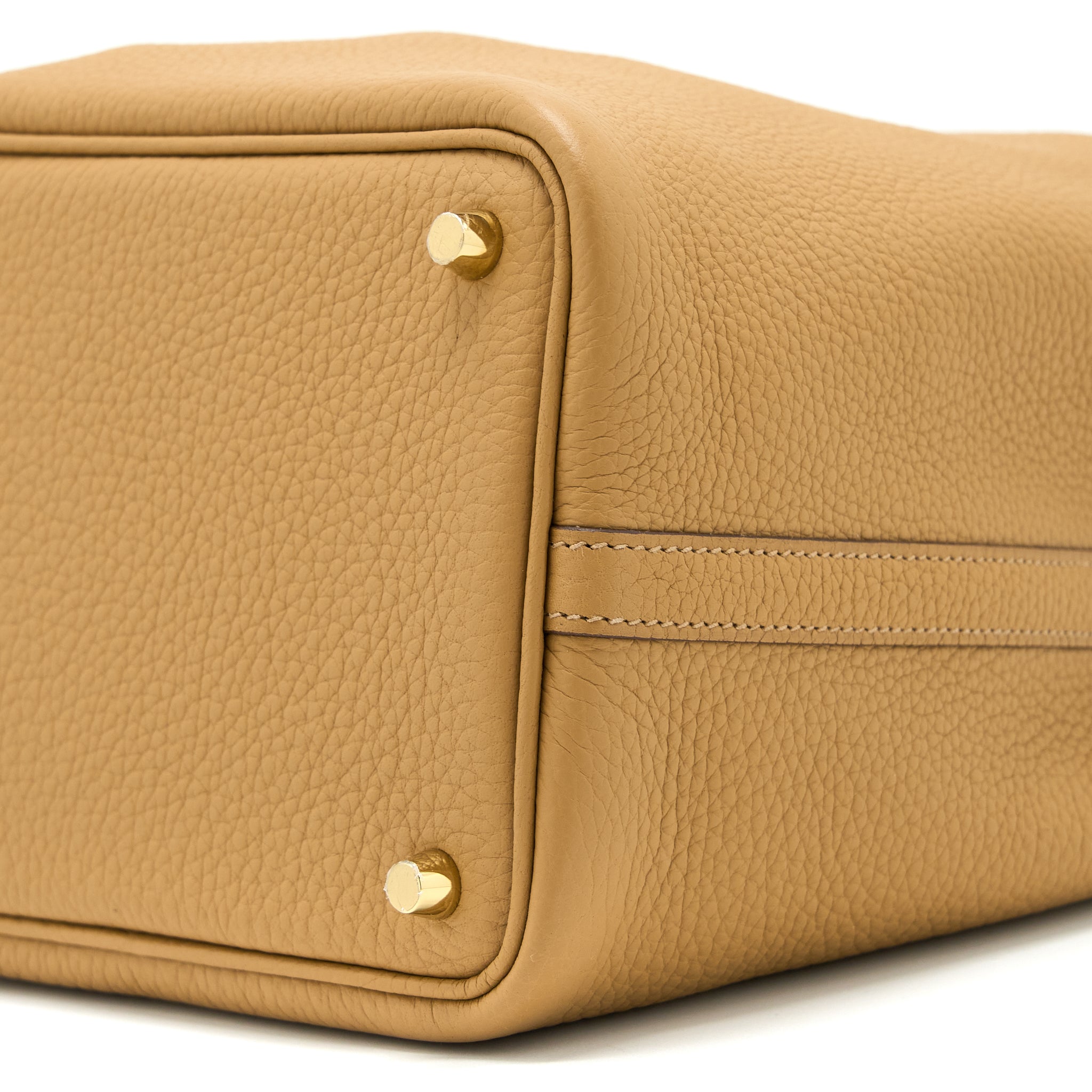 HERMES PICOTIN 18 LOCK BAG CLEMENCE BISCUIT GHW